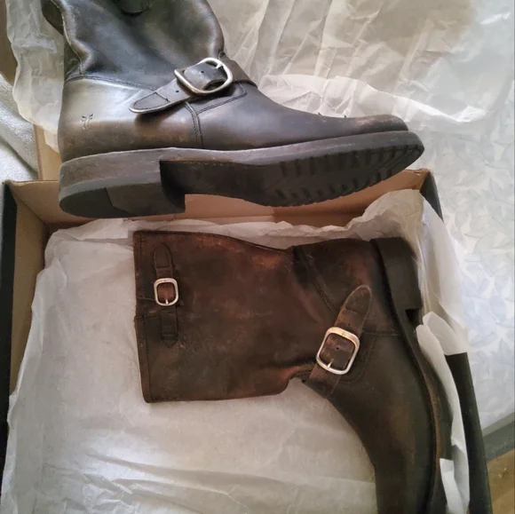 Women's FRYE LEATHER Boot Sz9 - Picture 4 of 6